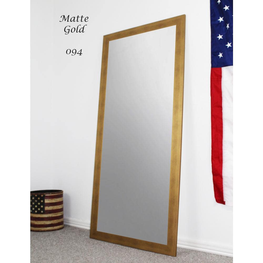 Oversized Gold Composite Modern Mirror (63.5 in. H X 25.5 in. W)