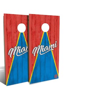 IPG Global Marketing Wood Triangle Heritage Logo Cornhole Board