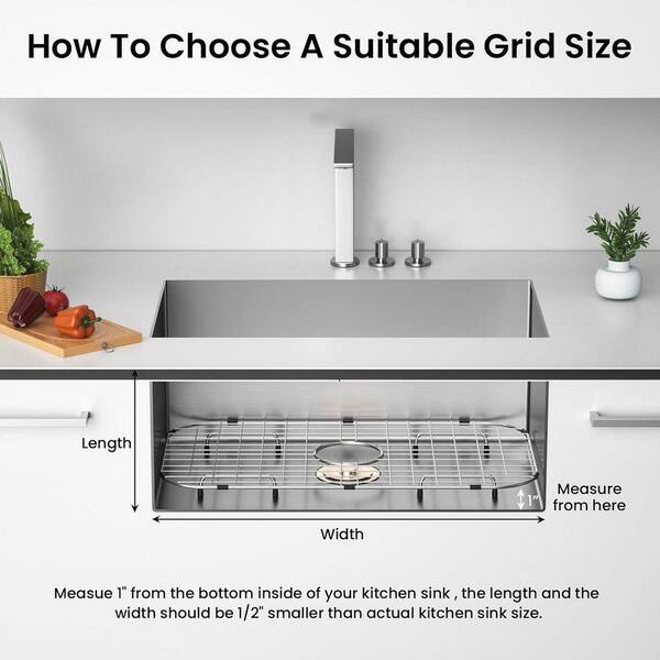 Lynzavix 26 in. L x 14 in. W Sink Protector Grid Single Bowl