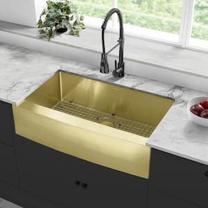 Rivage Stainless Steel 36 in. Single Bowl Farmhouse Apron Kitchen Sink