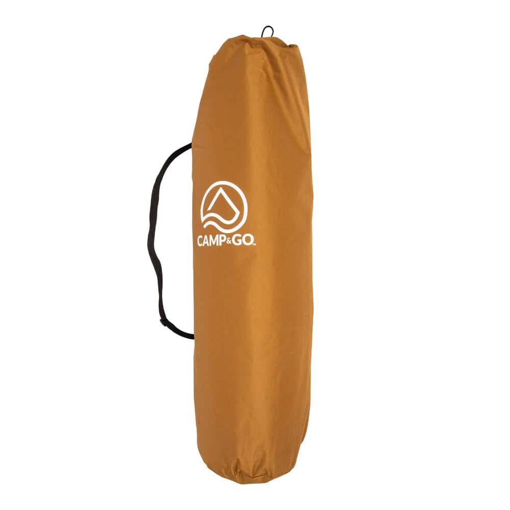 Tan Ultra Padded Folding Camp Chair with Cup Holder