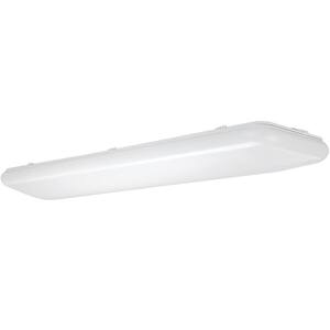 48 in. x 10 in. Traditional LED Flush Mount Ceiling Light with Angled Lens Dimmable 3000 Lumens 4000K Bright White