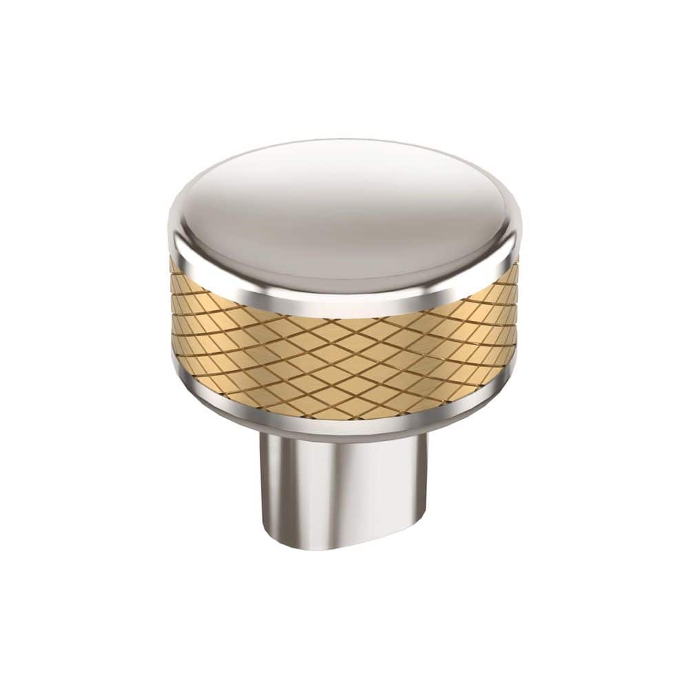 Esquire 1-1/4 in. (32 mm) Diameter Polished Nickel/Champagne Bronze Round Cabinet Knob price history on PriceWatchPro