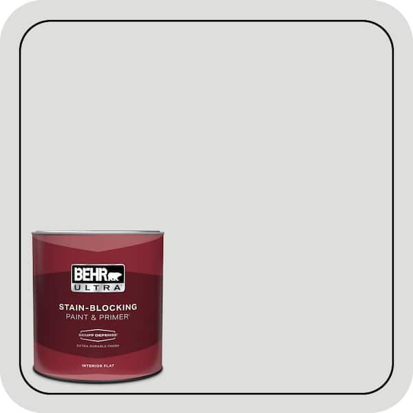 BEHR ULTRA 1 qt. #MQ3-55 White Lie Extra Durable Flat Interior Paint & Primer