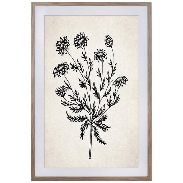 SAFAVIEH Fresh Cut Flora Framed Mixed Media Abstract Wall Art 36 in. x 24 in.