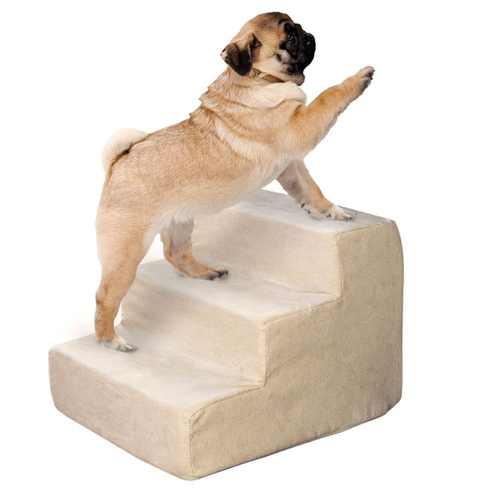 Pet Supplies Tall Pet Steps Petmaker Tan High Density Foam Pet