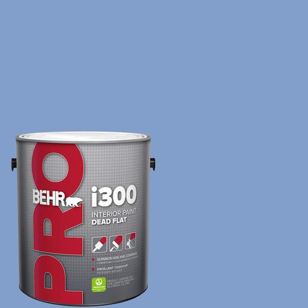 BEHR PRO 1 gal. #BIC-09 Caribbean Sky Dead Flat Interior Paint