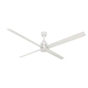 Trak 96 in. Indoor/Outdoor Fresh White Commercial Ceiling Fan with Wall Control For Patios or Bedrooms