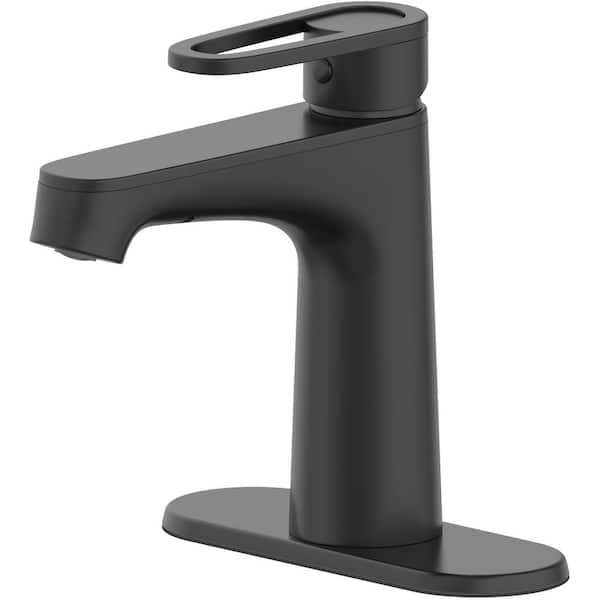 Glacier Bay Kendrick Single Hole Single-Handle Bathroom Faucet in Matte Black
