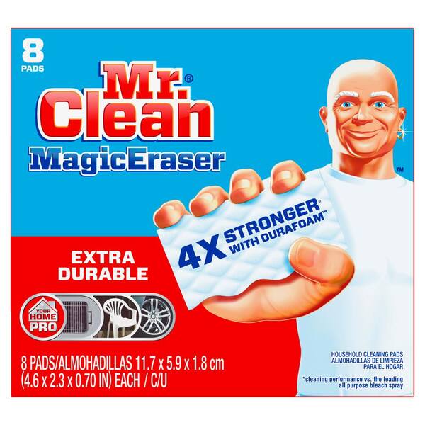 Tẩy vết bẩn siêu mạnh Mr. Clean Extra Power Magic Erasers (gói 8, 4 tấm) mang đến sức mạnh chưa từng có để loại bỏ các vết ố và bẩn khó nhằn. Với bề mặt xốp mềm, đây là sản phẩm không thể thiếu trong nhà của bạn để làm sạch các bề mặt bẩn nhất.