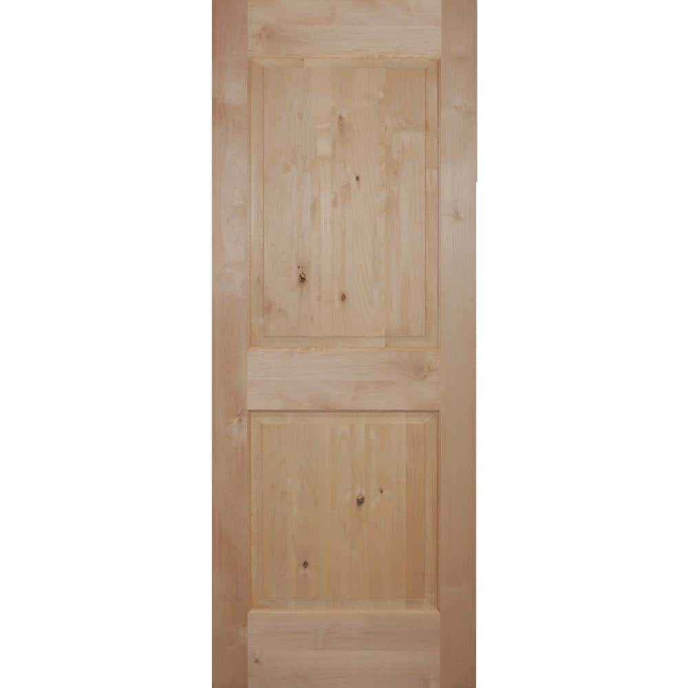 Builders Choice 28 In X 80 In 2 Panel Square Top Raised Panel Ovolo Sticking Unfinished Knotty