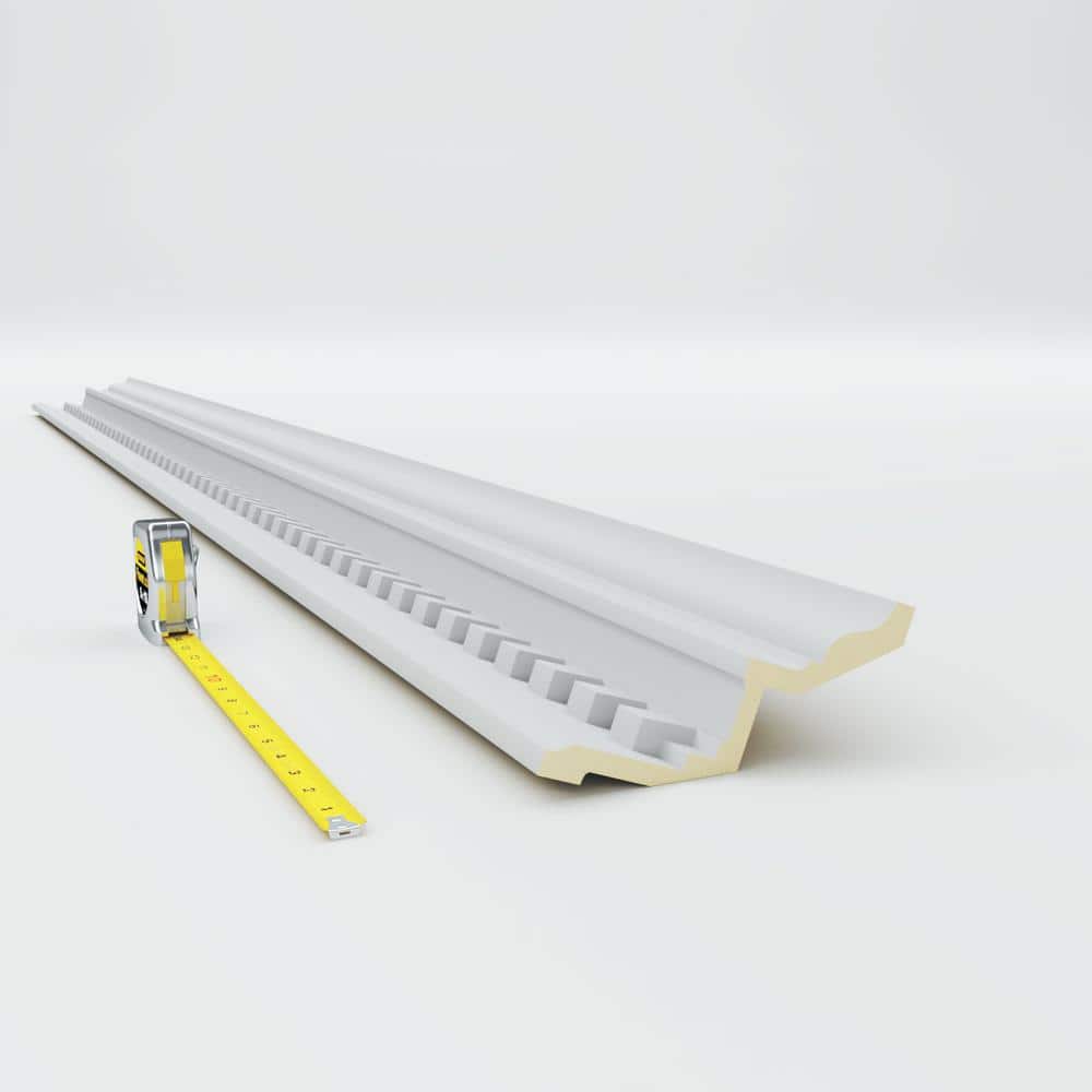 Primed Polyurethane Dentil Crown Moulding, 94.5 in Length