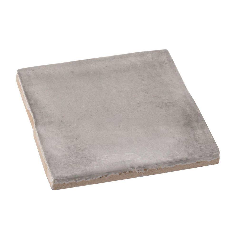 Jenae Effal Grey 4 in. x 4 in. Zellige Glossy Ceramic Wall Tile Sample price history on PriceWatchPro