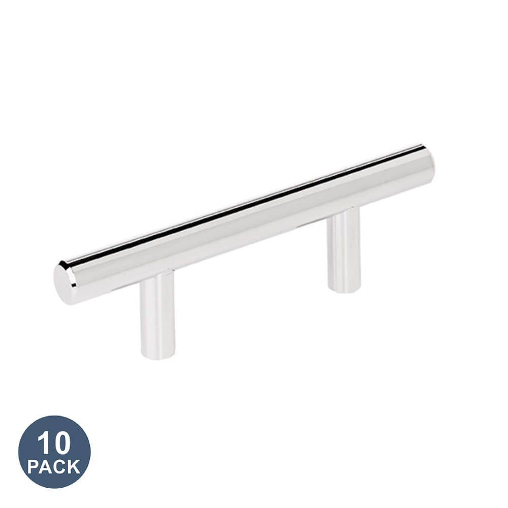 Amerock Bar Pulls 2-1/2 in. (64mm) Modern Polished Nickel Bar Cabinet ...