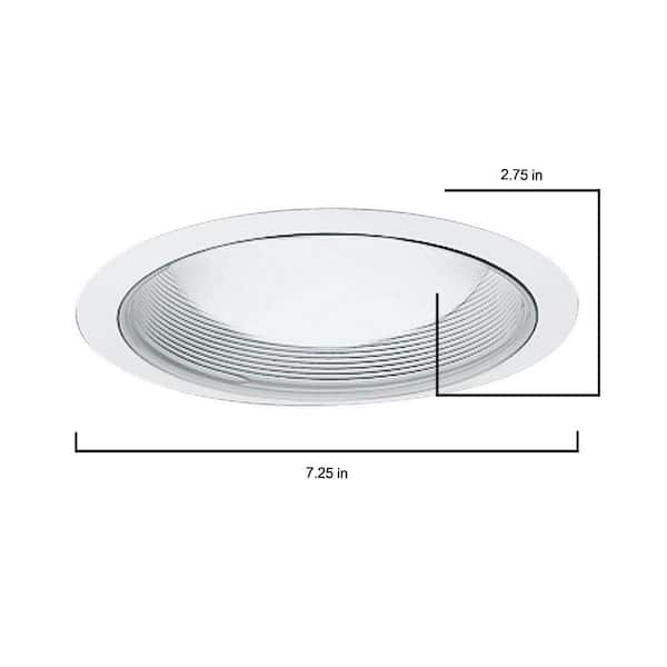 6 in. White Recessed Ceiling Light Baffle Trim (6-Pack)