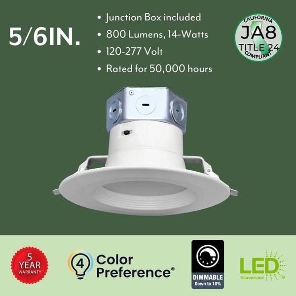 TORCHSTAR 8-Pack 6-Inch IC Rated Shallow LED Recessed Housing Cans - Modern