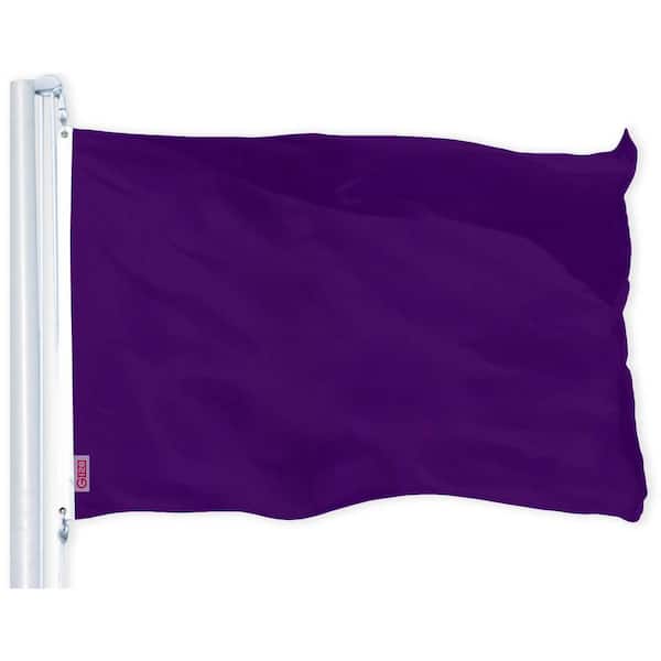 G128 3 ft. x 5 ft. Polyester Purple Printed Flag 150D BG 1PK