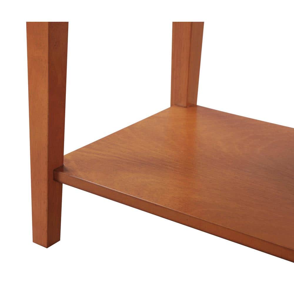 Newton Oak 2-Drawer Nightstand with Open Shelf