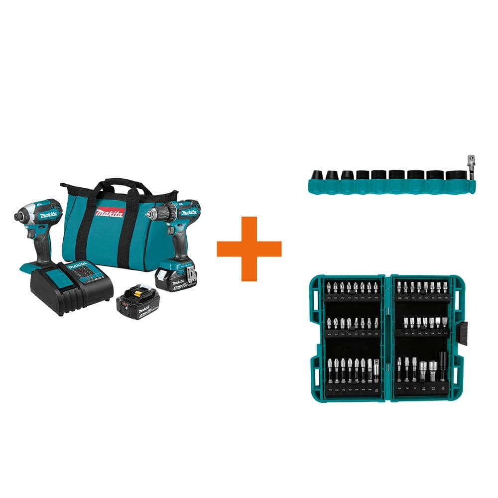 Makita 18V LXT Brushless 2 Pc. Combo Kit with ImpactXPS 10 Pc