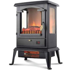Twin Star Home Duraflame 400 sq. ft. Black Portable Freestanding Electric  Personal Cube Stove Heater DFS-400-01 - The Home Depot