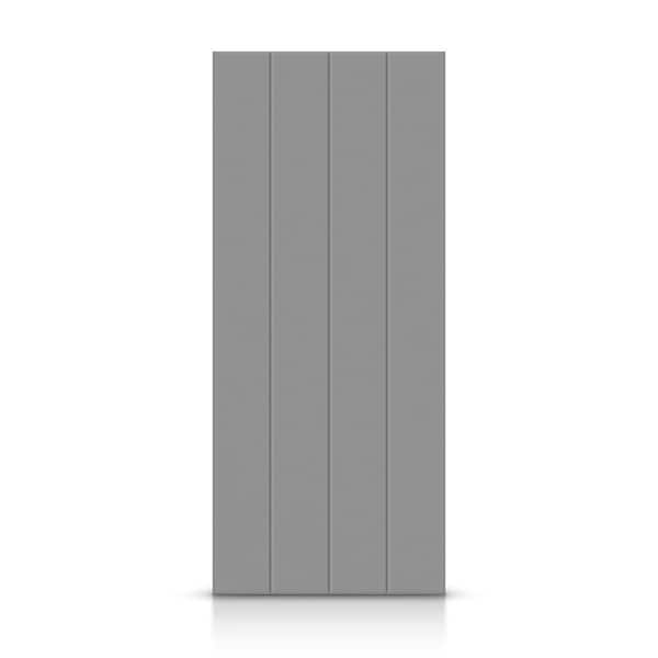 CALHOME 24 in. x 80 in. Hollow Core Light Gray Painted Composite MDF Interior Door Slab
