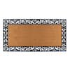 A1 Home Collections A1hc Black/Beige 23.6 in. x 37.4 in. Rubber and Coir Non-Slip Extra Large Heavy Duty Monogrammed I Double Doormat