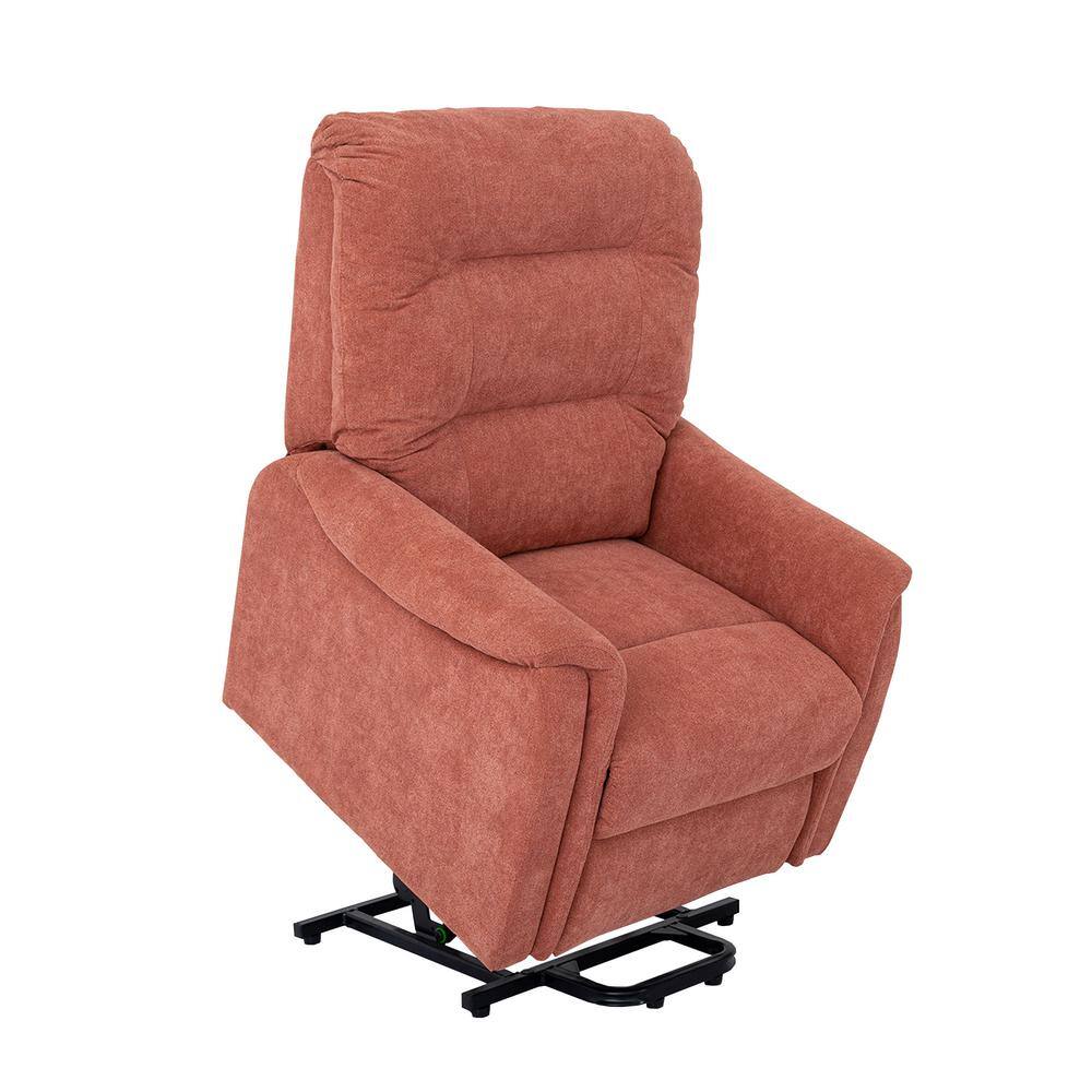 Boyel Living 32 in. W Orange SuedeLike Fabric Power Lift Recliner 21INM01978 The Home Depot