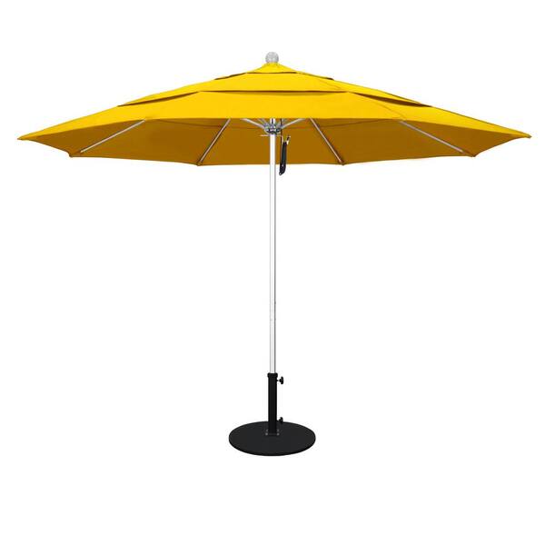 California Umbrella 11 ft. Silver Anodized Aluminum Pole Market