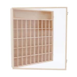 24 in. x 23 in. Rectangular Wood Decorative Stand Wooden Mini Toy Model Display Case Display Cabinet