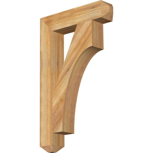 Ekena Millwork 4 in. x 32 in. x 20 in. Western Red Cedar Westlake Craftsman Rough Sawn Bracket