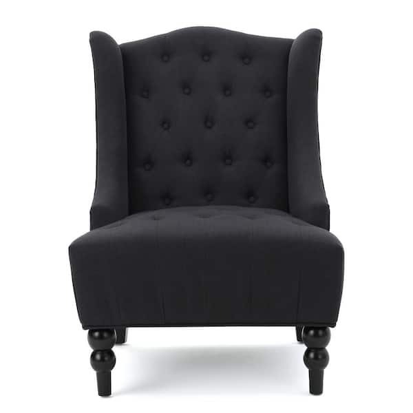Noble House Toddman Dark Charcoal Polyester High Back Club Chair 10810 -  The Home Depot