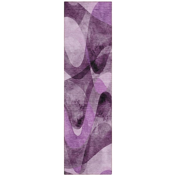 Addison Rugs Chantille ACN536 Purple 2 ft. 3 in. x 7 ft. 6 in. Machine Washable Indoor/Outdoor Geometric Runner Rug
