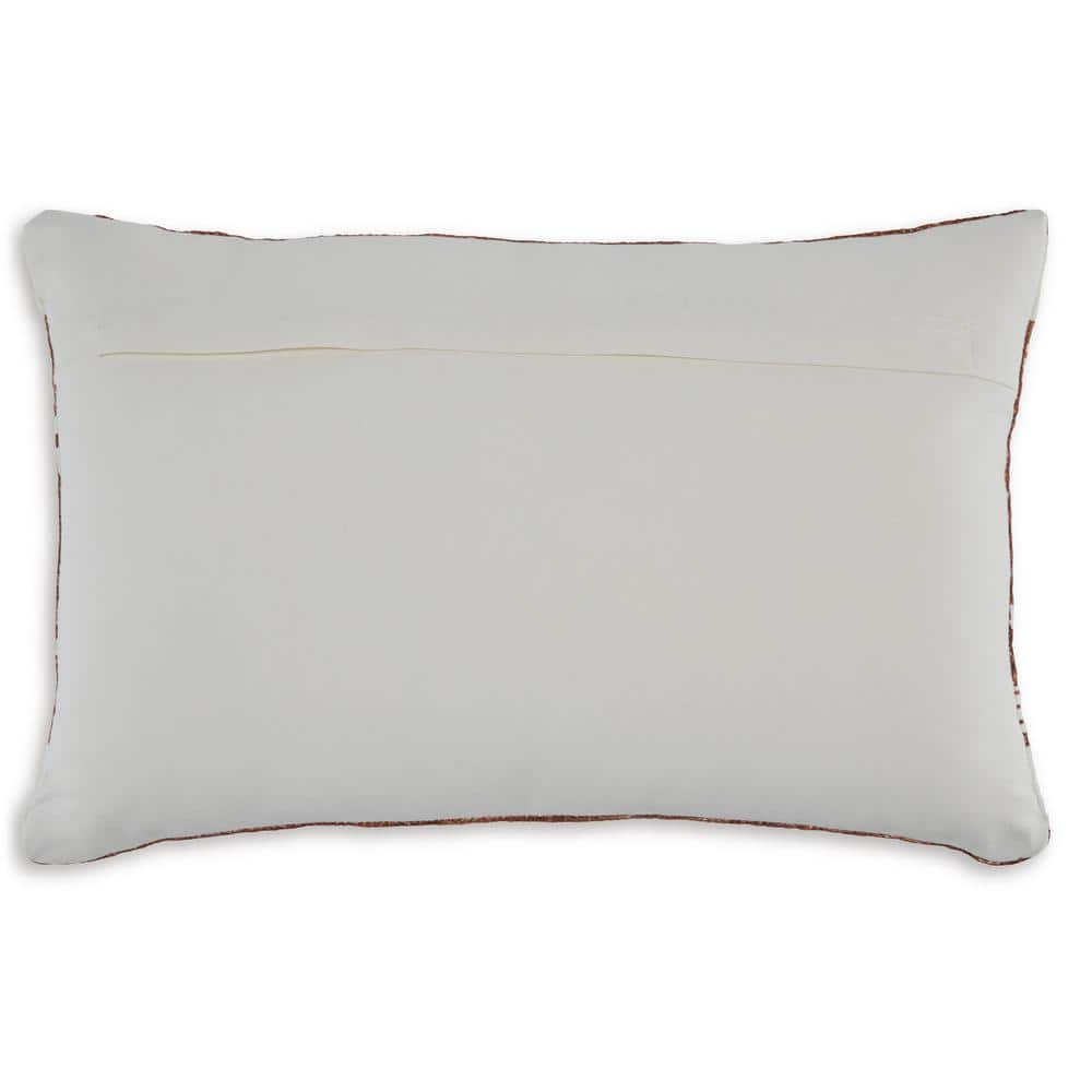 Abstract Red and White Cotton Throw Pillow