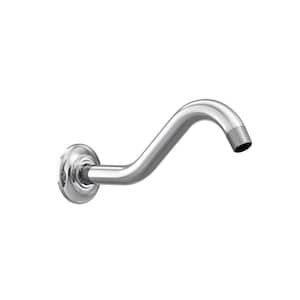 8.75 in. Wall Mount Shepherd's Hook Shower Arm, Chrome with Flange Included