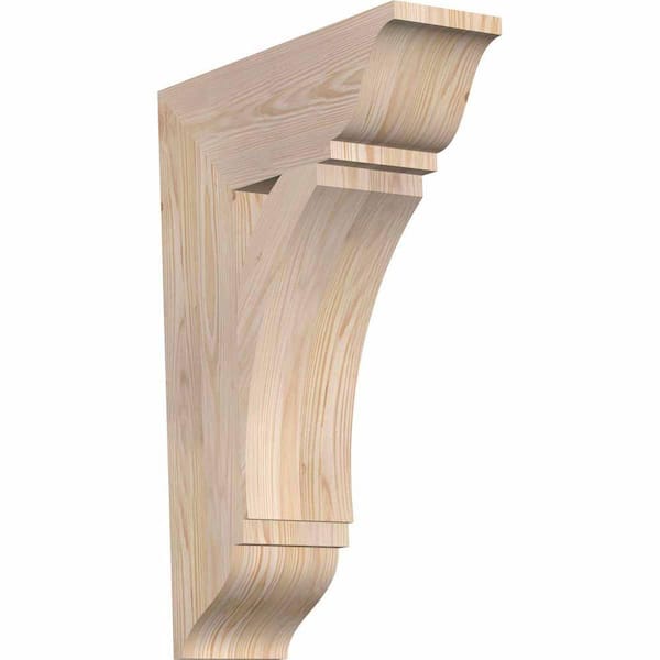Ekena Millwork 5.5 in. x 26 in. x 18 in. Douglas Fir Thorton Traditional Smooth Bracket
