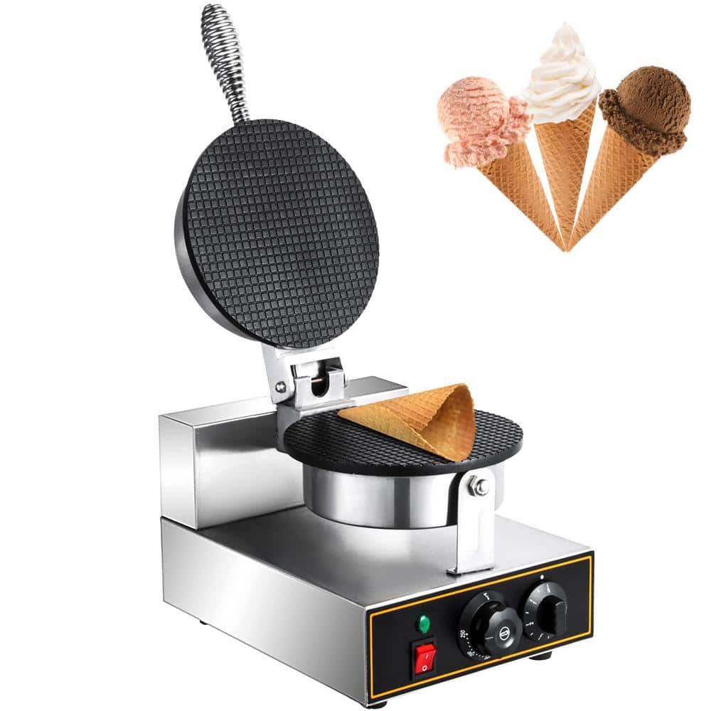 Commercial Bubble Waffle Cone Maker Egg Waffle Machine 1400W Non-Stick  Rotated Eggettes Waffle Baker for Restaurant Snack Shop Cafe