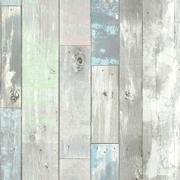 Brewster Ashwile Blue Wood Blue Wallpaper Sample