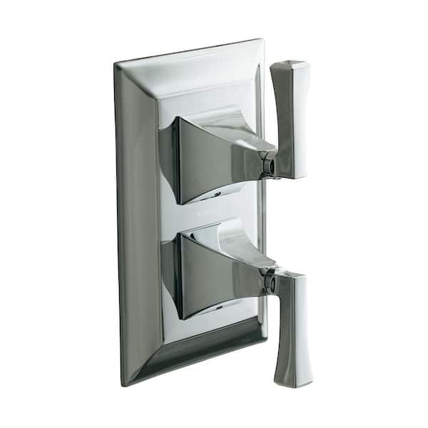 KOHLER Memoirs 2-Handle Stately Thermostatic Valve Trim Kit in Polished Chrome (Valve Not Included)