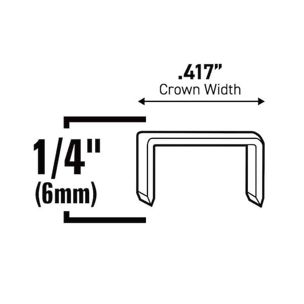 1/4 in. x 1/2 in. x 18-Gauge Crown Staples (2500 Pieces)