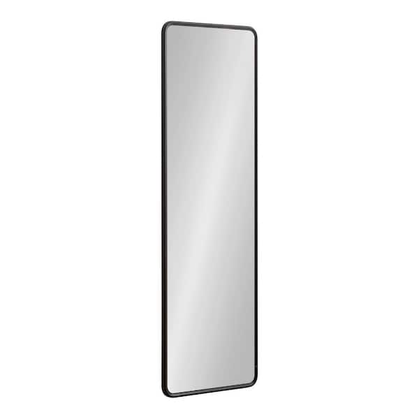 Kate and Laurel Caskill 15.74 in. W x 47.24 in. H Black Rectangle Modern Framed Decorative Wall Mirror