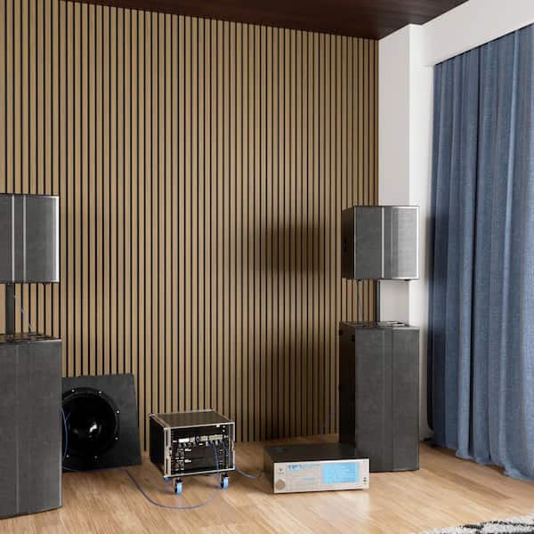 Dovelina 94.5 in. x 11.8 in. Natural Color Rectangle Wood Wall