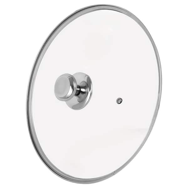 Tempered Glass 10.25 in. Lid with Stainless Steel Knob Handle, Leak-Proof Vent, Dishwasher Safe, Fits Pans