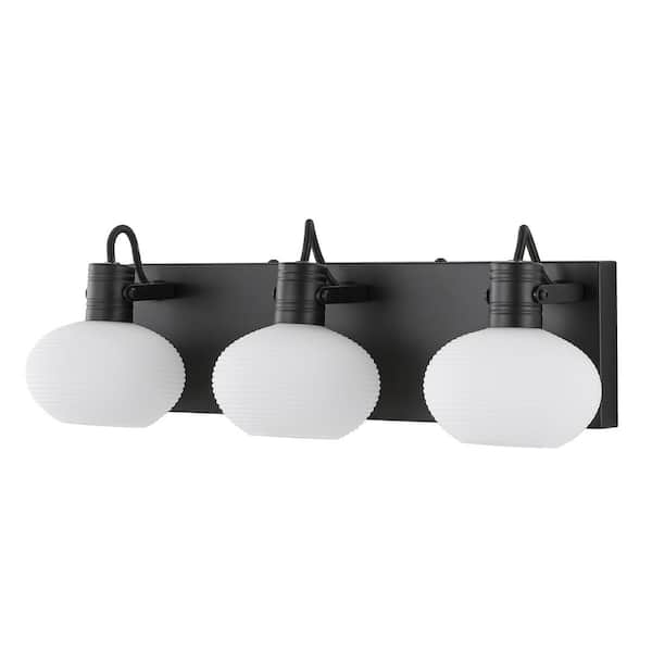 WINGBO 18.9 in. 3 Light Bathroom Vanity Light Fixture with Glass Shade