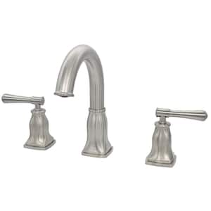 Aurora 2-Handle 8" Widespread Bathroom Faucet in Brushed Nickel
