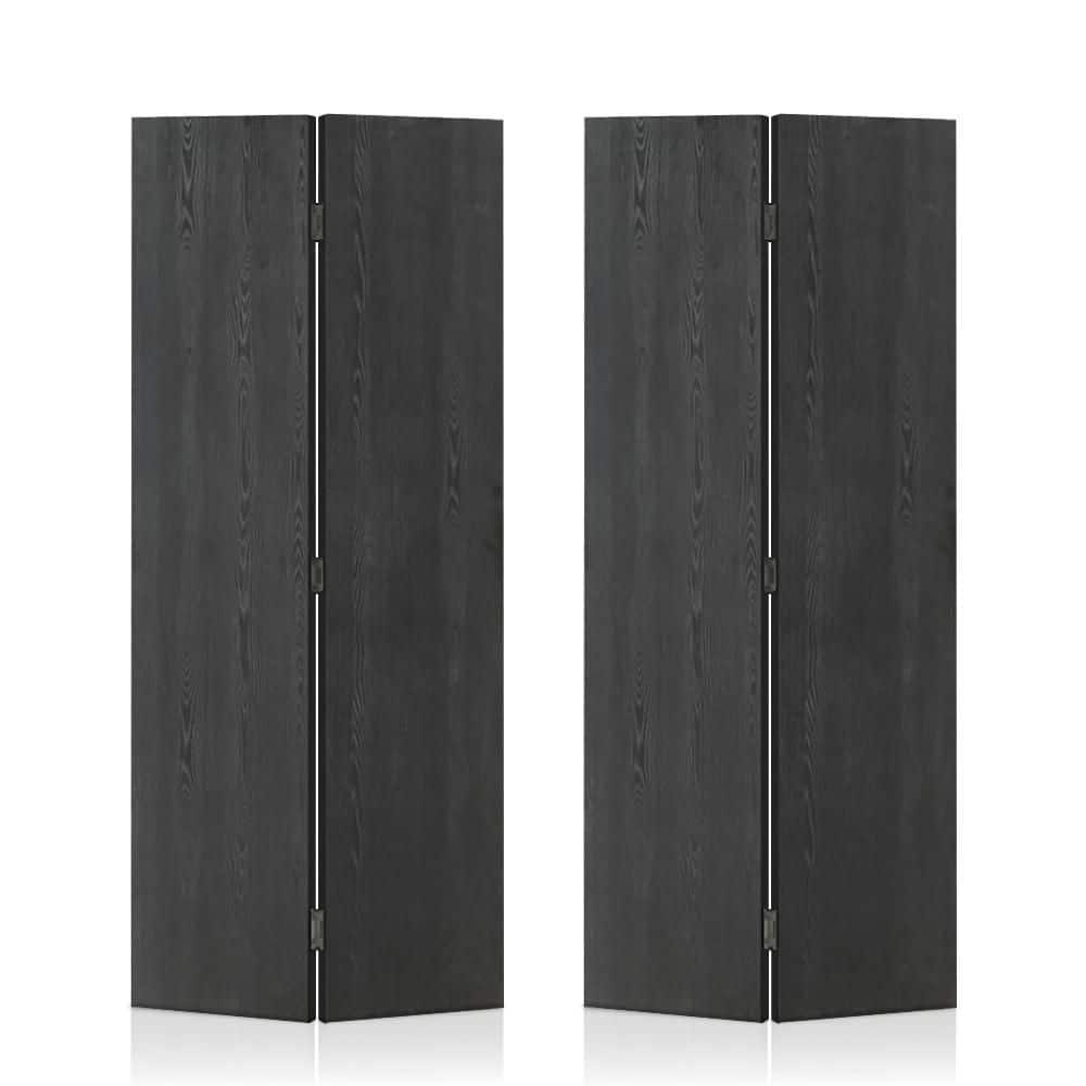 CALHOME 60 in. x 80 in. x 3/4 in. Thickness Hollow Core Black