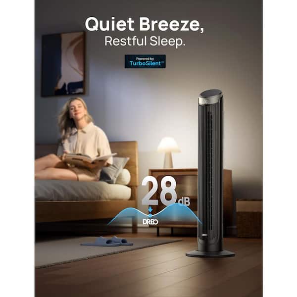 DREO 40 in. Tower Fan, 5-Speeds, 12 H Timer, 90° Oscillation