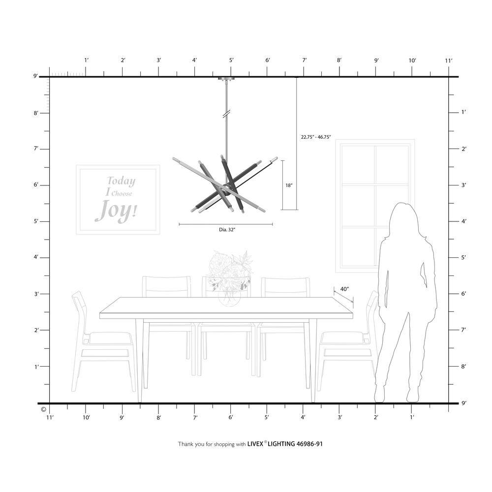 Monaco Brushed Nickel 10-Light Sputnik Chandelier