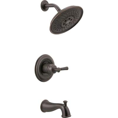 Mylan Single-Handle 3-Spray Tub and Shower Faucet with H2Okinetic in Venetian Bronze (Valve Included)