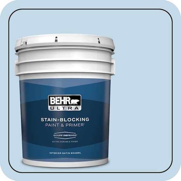 BEHR ULTRA 5 gal. Home Decorators Collection #HDC-CT-15 Summer Sky Extra Durable Satin Enamel Interior Paint & Primer