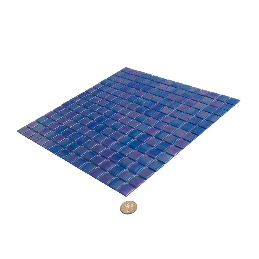 Royal Blue 12" x 12" Glossy Glass Mosaic Tile